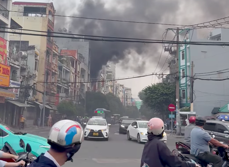 Hiện trường vụ cháy. Ảnh: A.X. Hiện trường vụ cháy. Ảnh: A.X.