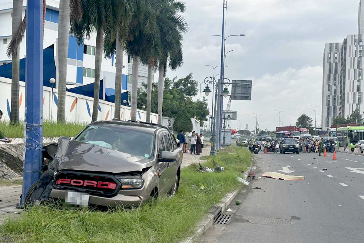 Hiện trường xảy ra vụ tai nạn.