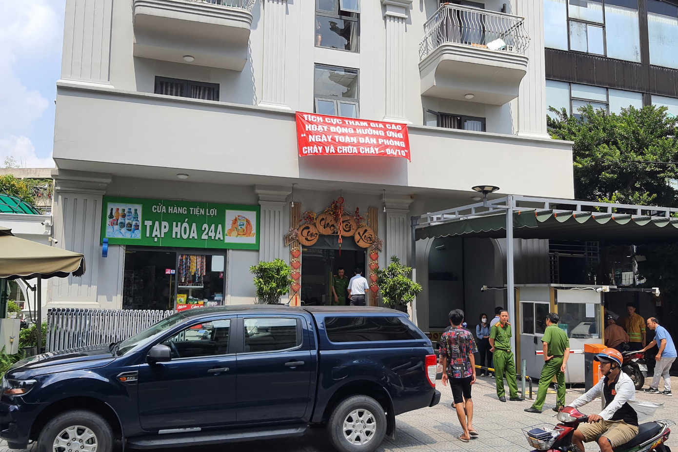 Nhà trọ được xây dựng với quy mô một hầm, 7 tầng và một sân thượng. Ảnh: Hoàng Thuận Nhà trọ được xây dựng với quy mô một hầm, 7 tầng và một sân thượng. Ảnh: Hoàng Thuận