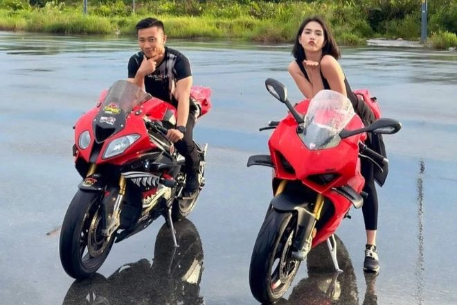 Ông Đông và người mẫu Ngọc Trinh.