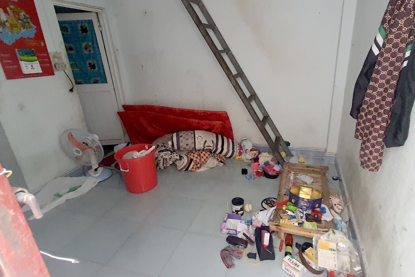 Căn phòng trọ xảy ra vụ việc. Ảnh: Minh Anh.