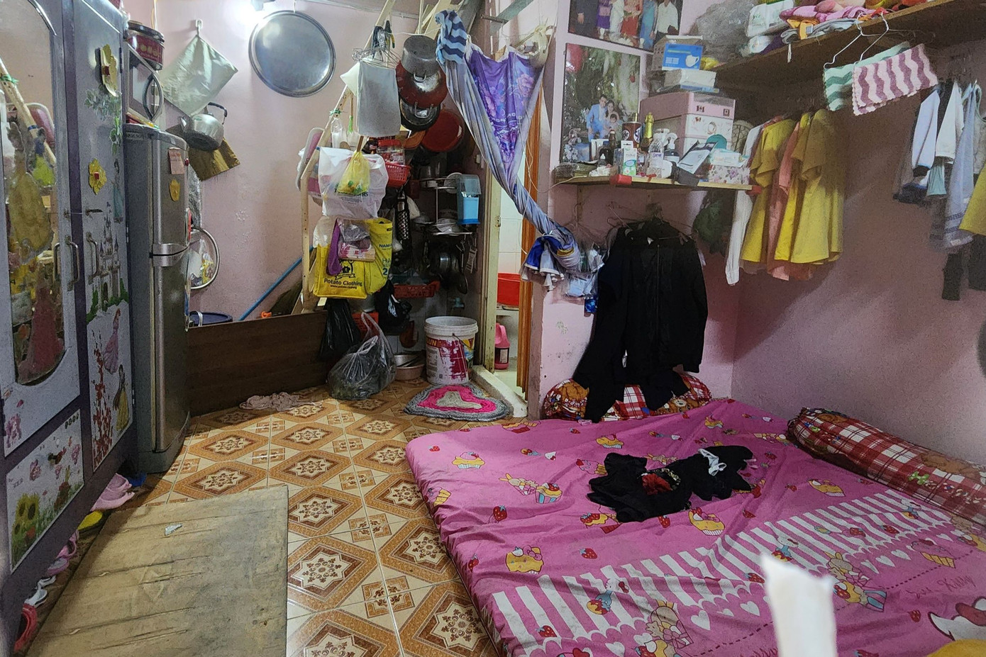 Phòng trọ xảy ra vụ việc. Ảnh: A.V.