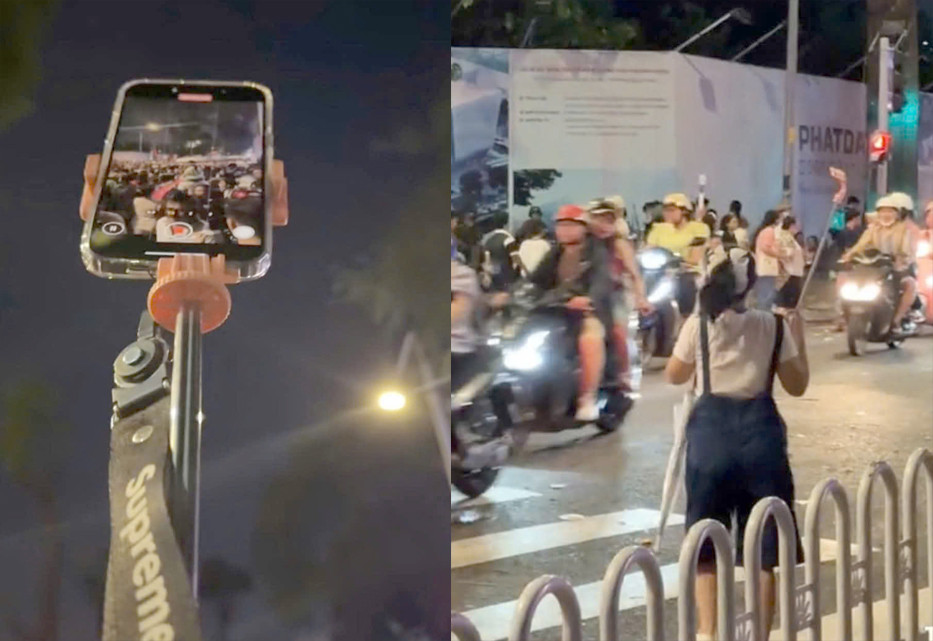 Hai Tiktoker quay clip sai sự thật về việc mất điện thoại khi xem lễ duyệt diễu binh. Ảnh: Công an TPHCM. Hai Tiktoker quay clip sai sự thật về việc mất điện thoại khi xem lễ duyệt diễu binh. Ảnh: Công an TPHCM.