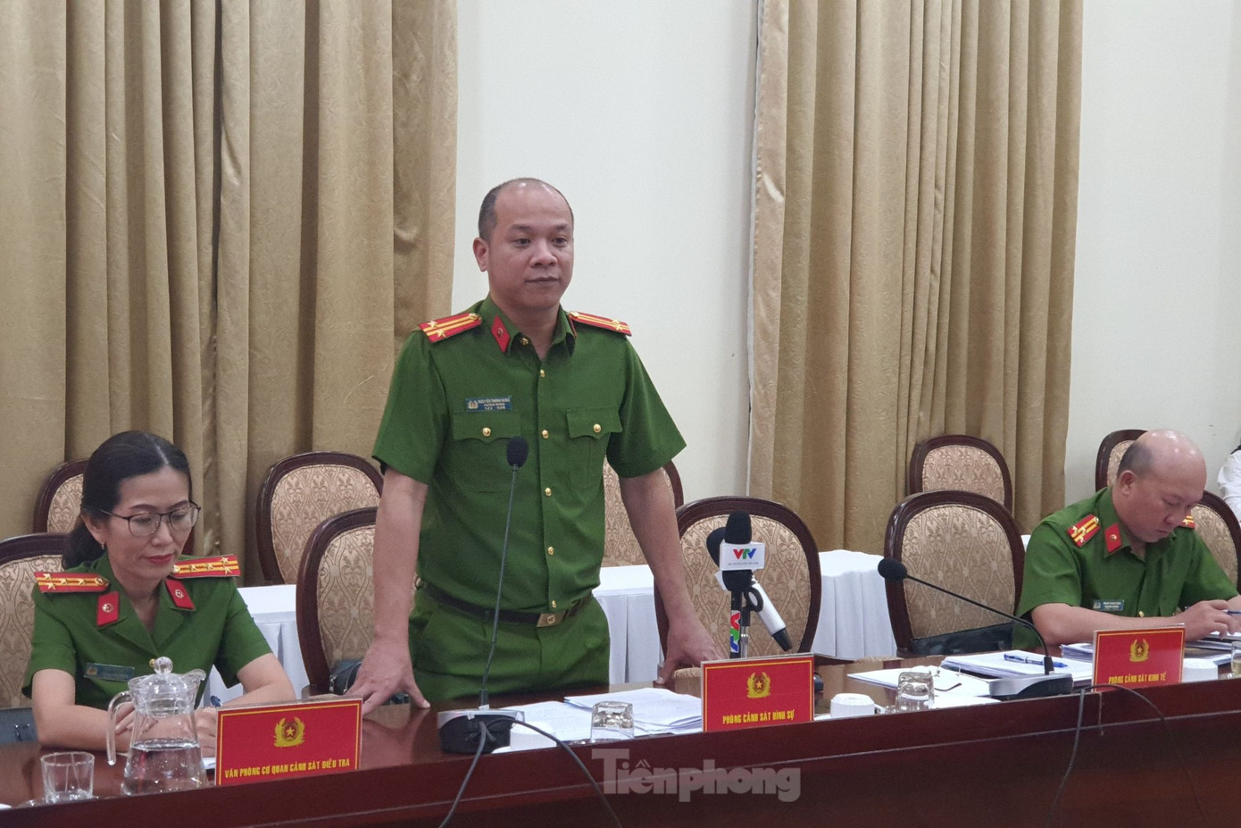 Trung tá Nguyễn Thành Hưng, Trưởng Phòng Cảnh sát hình sự Công an TPHCM. Ảnh: Hoàng Thuận.