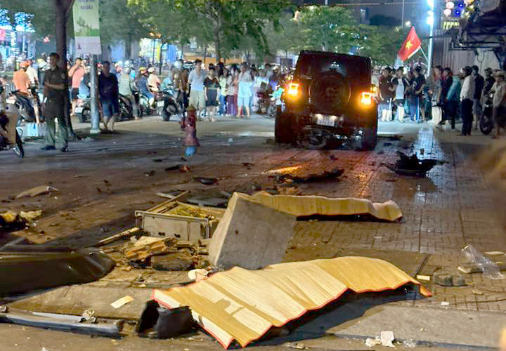 Hiện trường xảy ra vụ tai nạn. Ảnh: C.A.