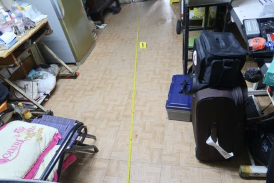 Hiện trường xảy ra vụ án mạng.