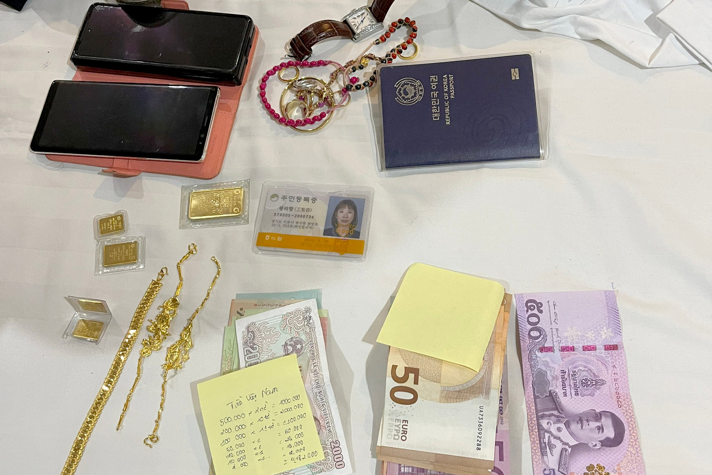 Tang vật vụ án (Ảnh: Công an cung cấp).