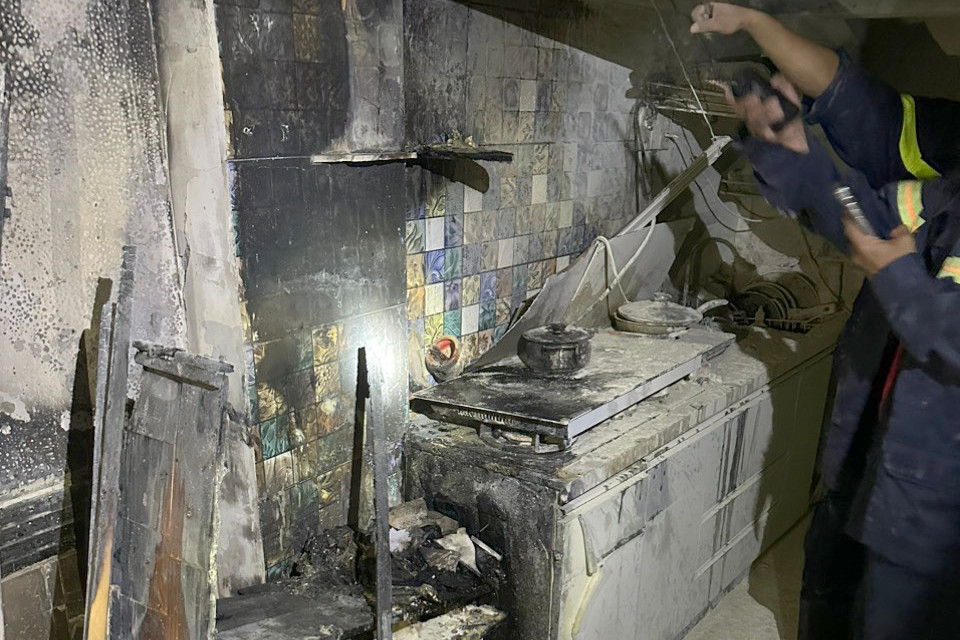 Hiện trường vụ cháy. Ảnh: Phòng PC07. Hiện trường vụ cháy. Ảnh: Phòng PC07.