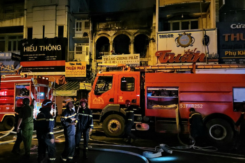 Hiện trường vụ cháy.