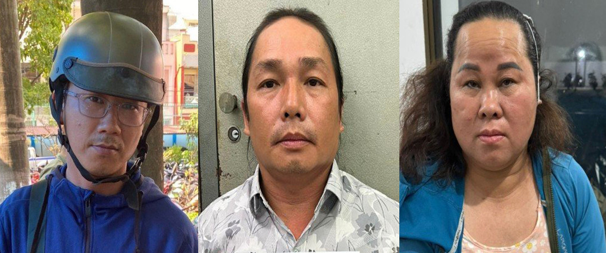 Từ trái qua, đối tượng Trung, Hiệu và Nhỡ. Từ trái qua, đối tượng Trung, Hiệu và Nhỡ.