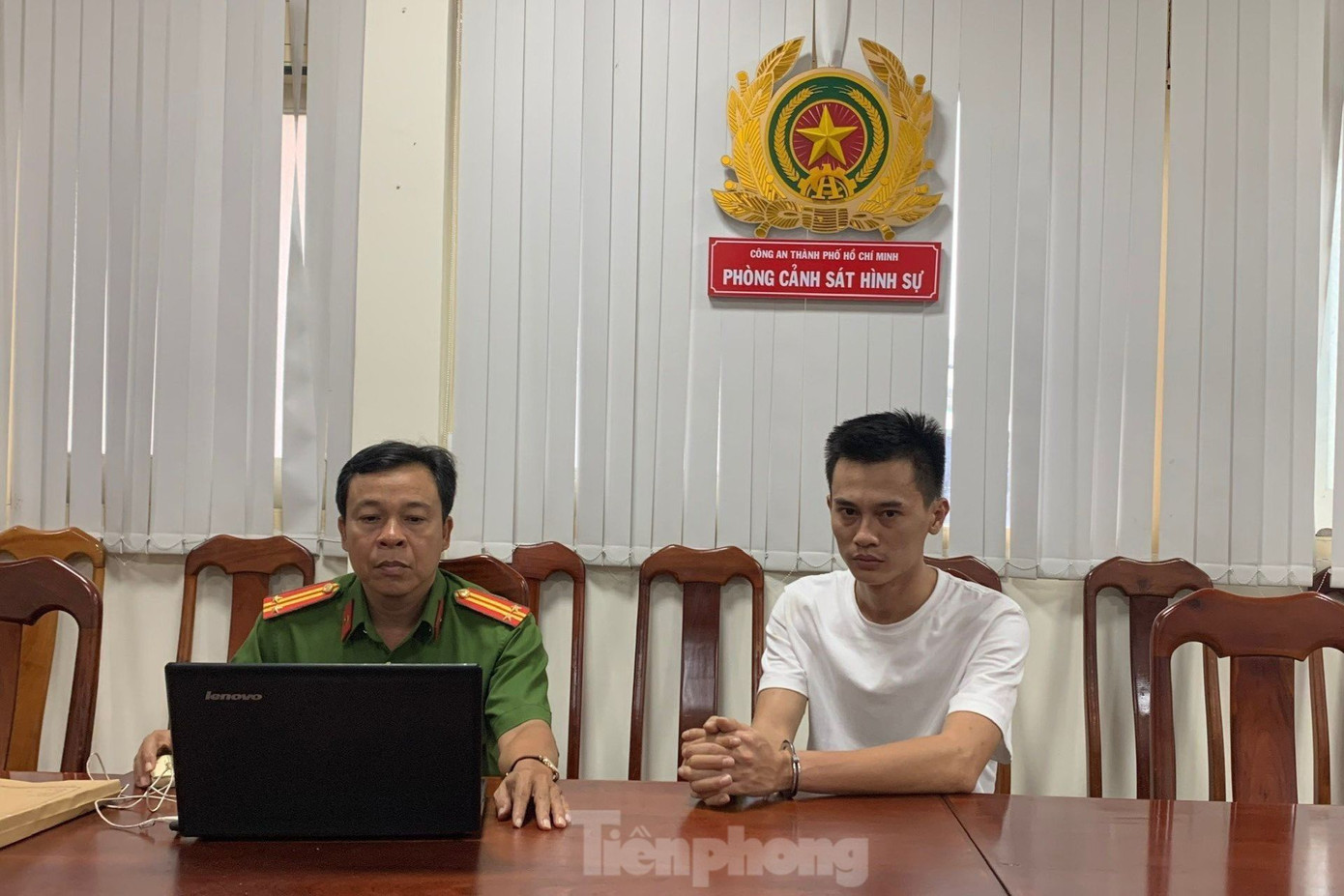 Ông Phan Công Khanh tại cơ quan công an.