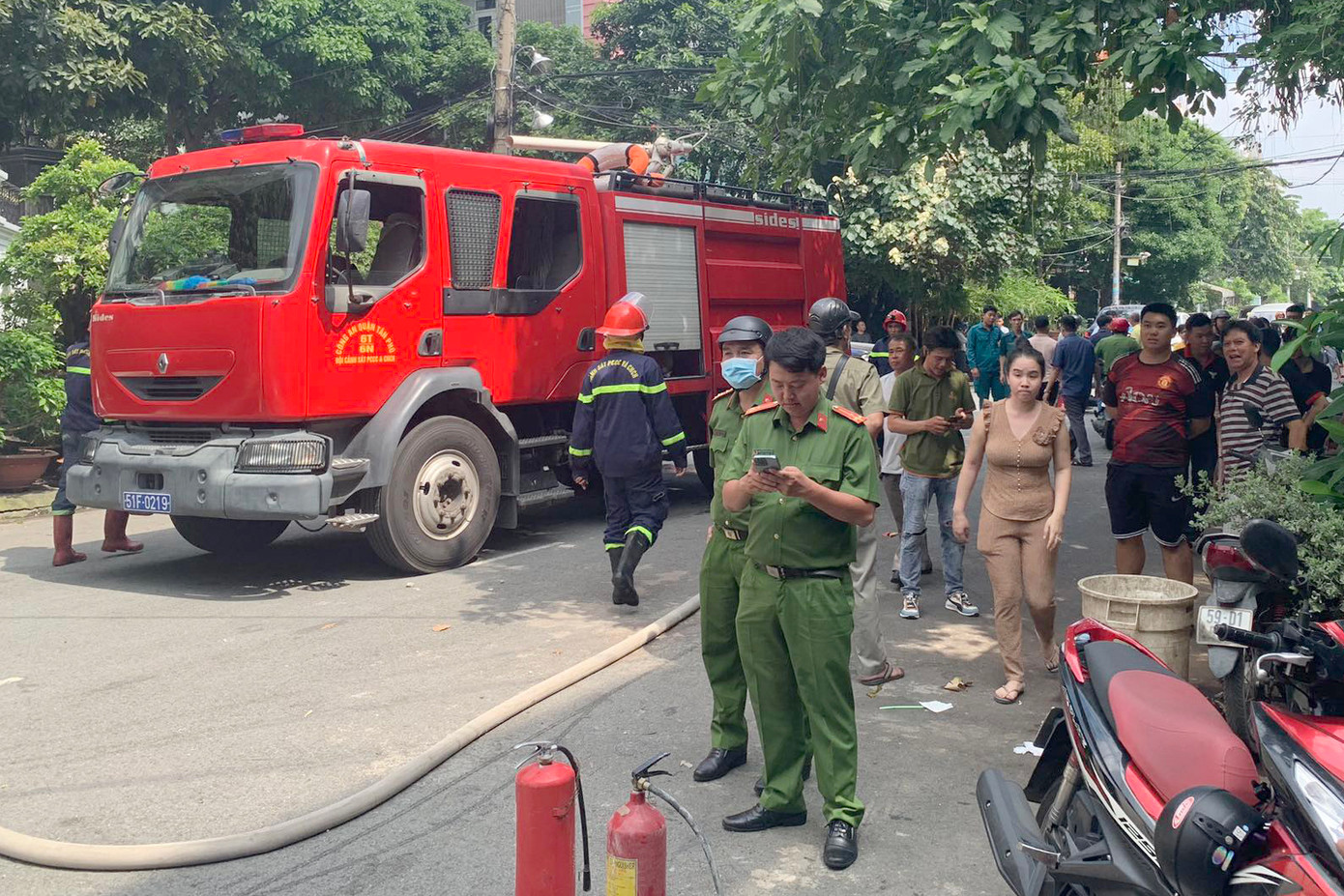 Hiện trường vụ cháy. Ảnh: X.D.