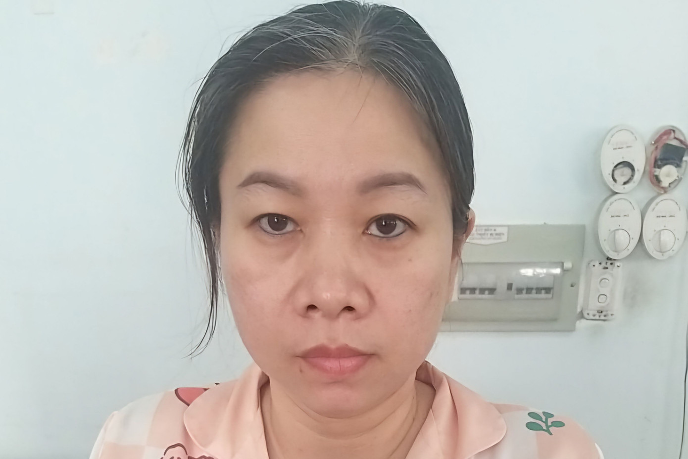 Bà Nguyễn Thị Ngọc Cẩm tại cơ quan công an. Ảnh: Công an cung cấp.