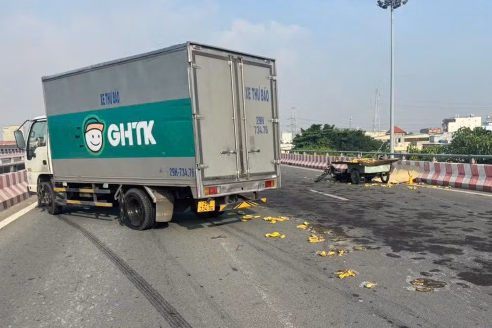 Hiện trường xảy ra tai nạn. Ảnh: C.A. Hiện trường xảy ra tai nạn. Ảnh: C.A.