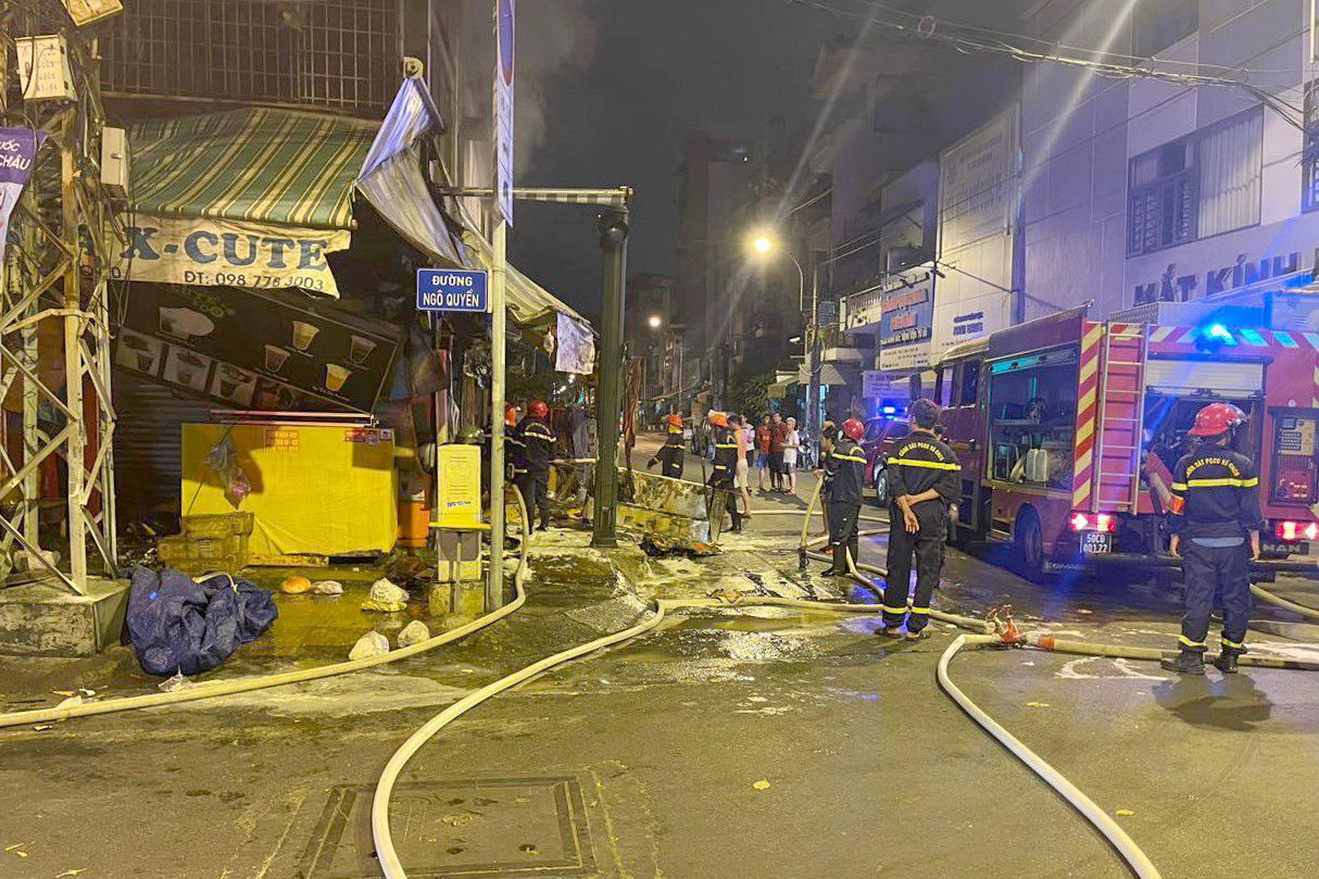 Hiện trường vụ cháy. Ảnh: A.X.