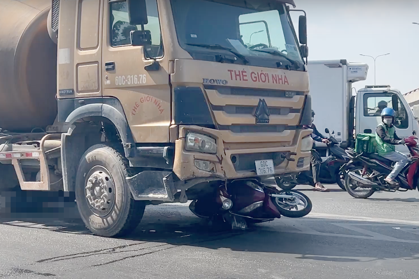 Hiện trường vụ tai nạn. Ảnh: M.A.