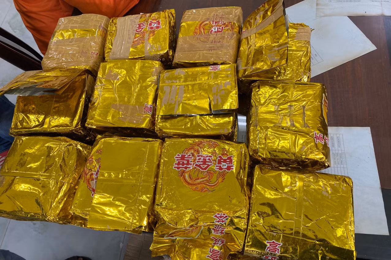 Công an thu giữ gần 95kg ma túy các loại (Ảnh: Công an cung cấp).
