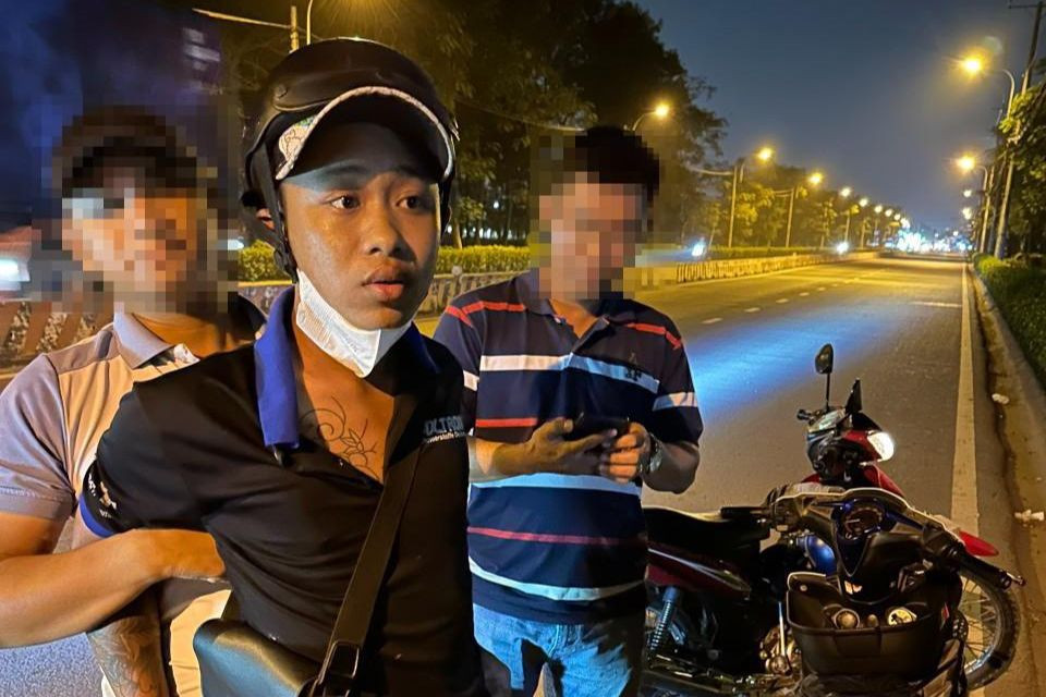 Trần Văn Triệu lúc bị bắt giữ. Ảnh: Công an cung cấp.