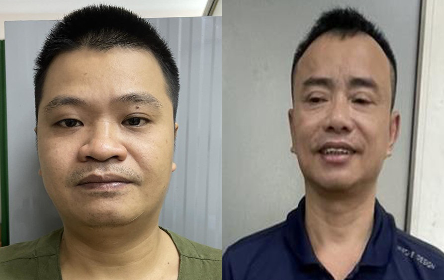 Đỗ Văn Tuấn (bên trái) và Bùi Đức Thắng. Đỗ Văn Tuấn (bên trái) và Bùi Đức Thắng.