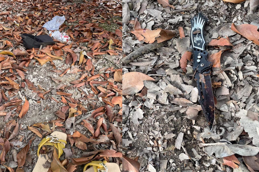 Một số vật dụng phát hiện gần thi thể nạn nhân. Một số vật dụng phát hiện gần thi thể nạn nhân.