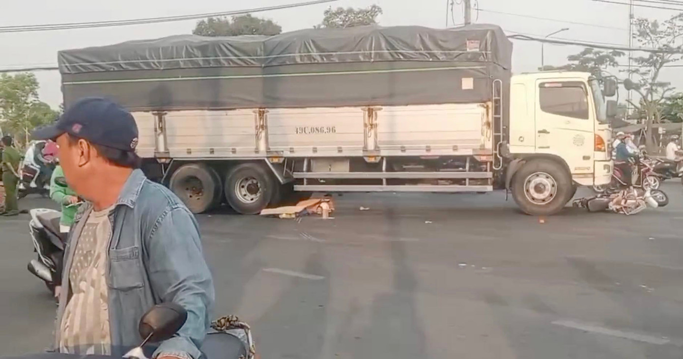 Hiện trường vụ tai nạn.