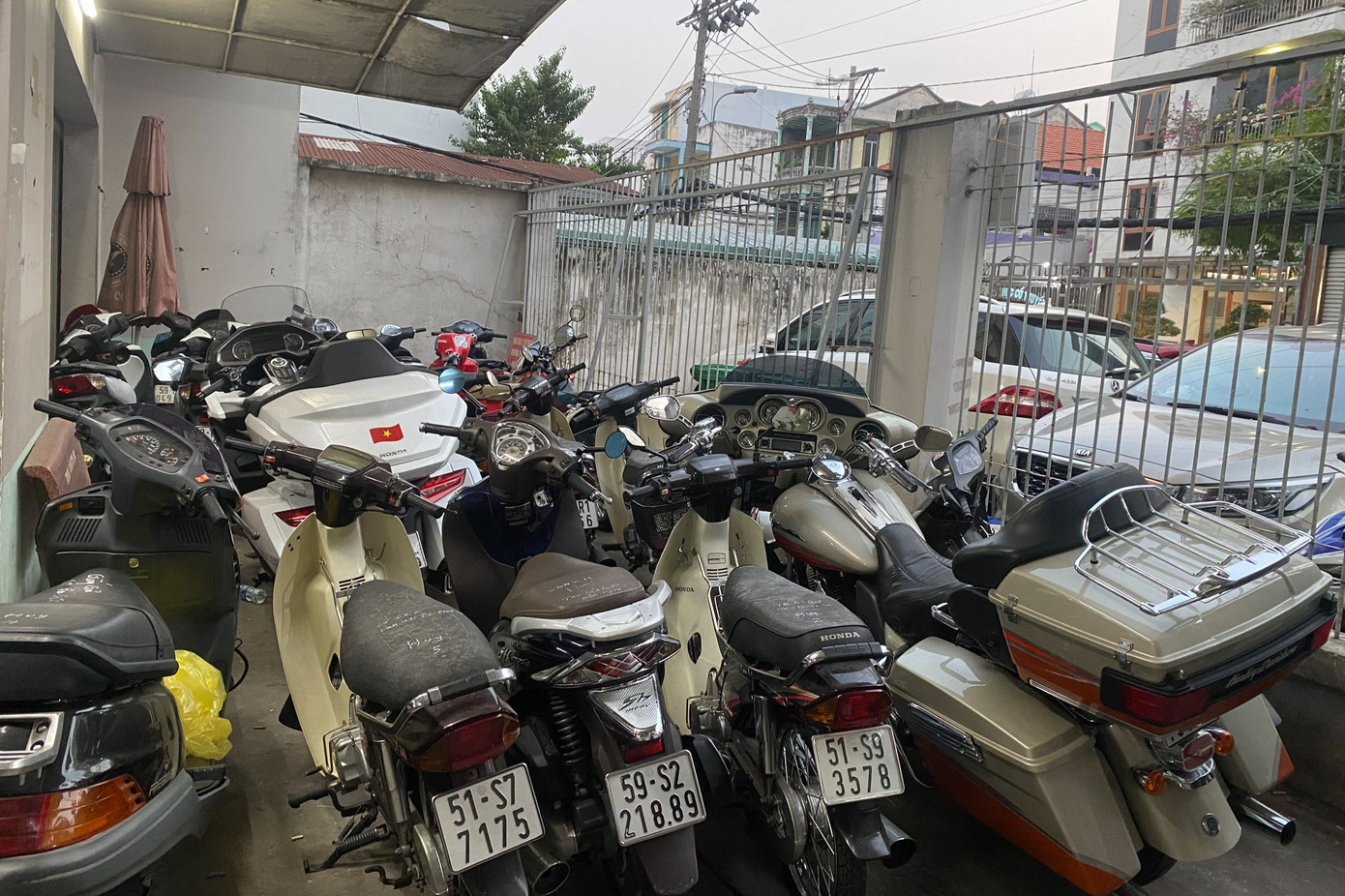 Số xe máy liên quan vụ án được công an thu giữ. Ảnh: Công an cung cấp. Số xe máy liên quan vụ án được công an thu giữ. Ảnh: Công an cung cấp.