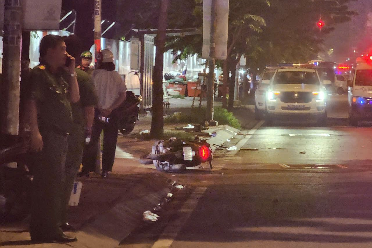 Hiện trường vụ tai nạn. Ảnh: C.A.