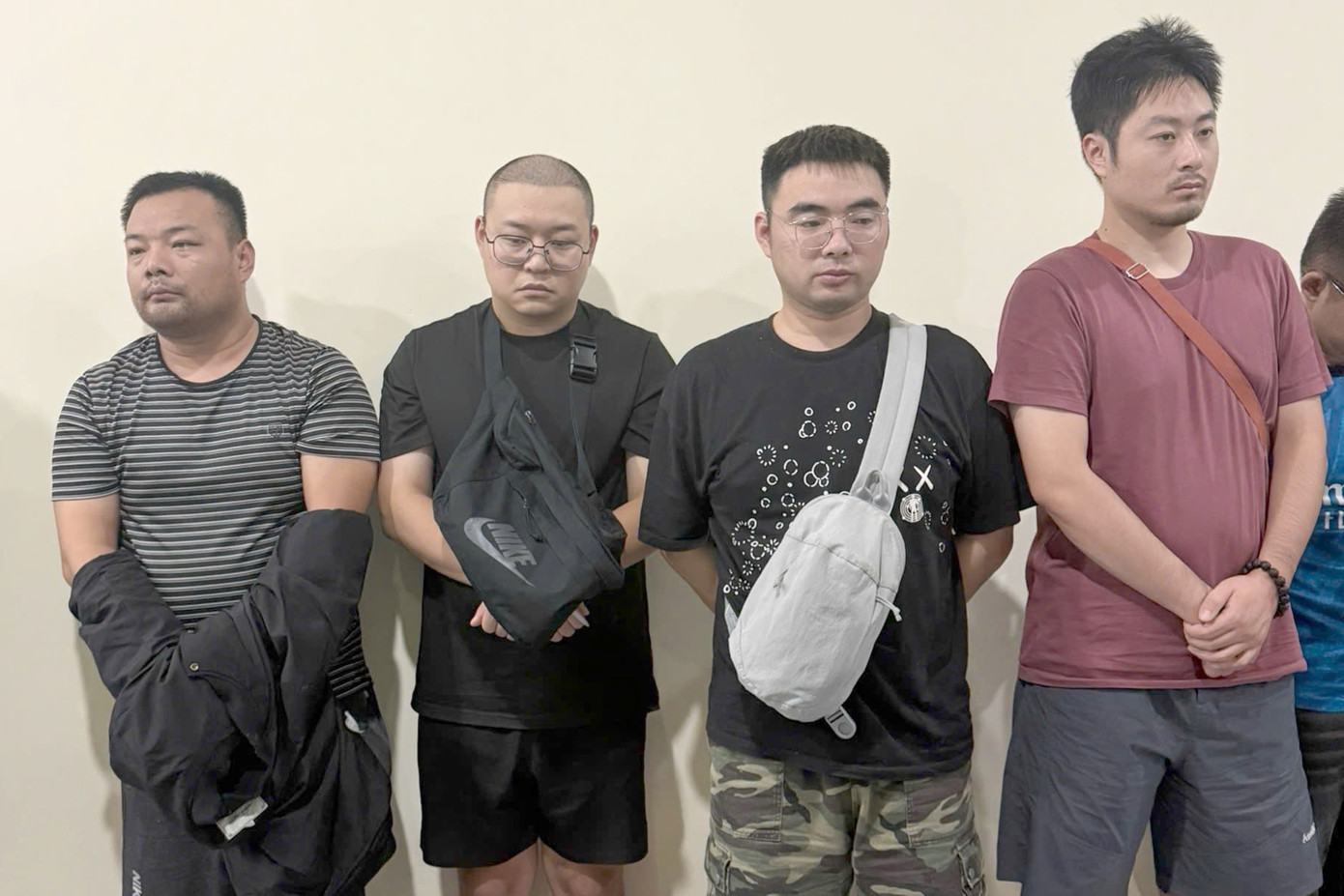 Các đối tượng trong đường dây lừa đảo. Ảnh: Công an cung cấp.