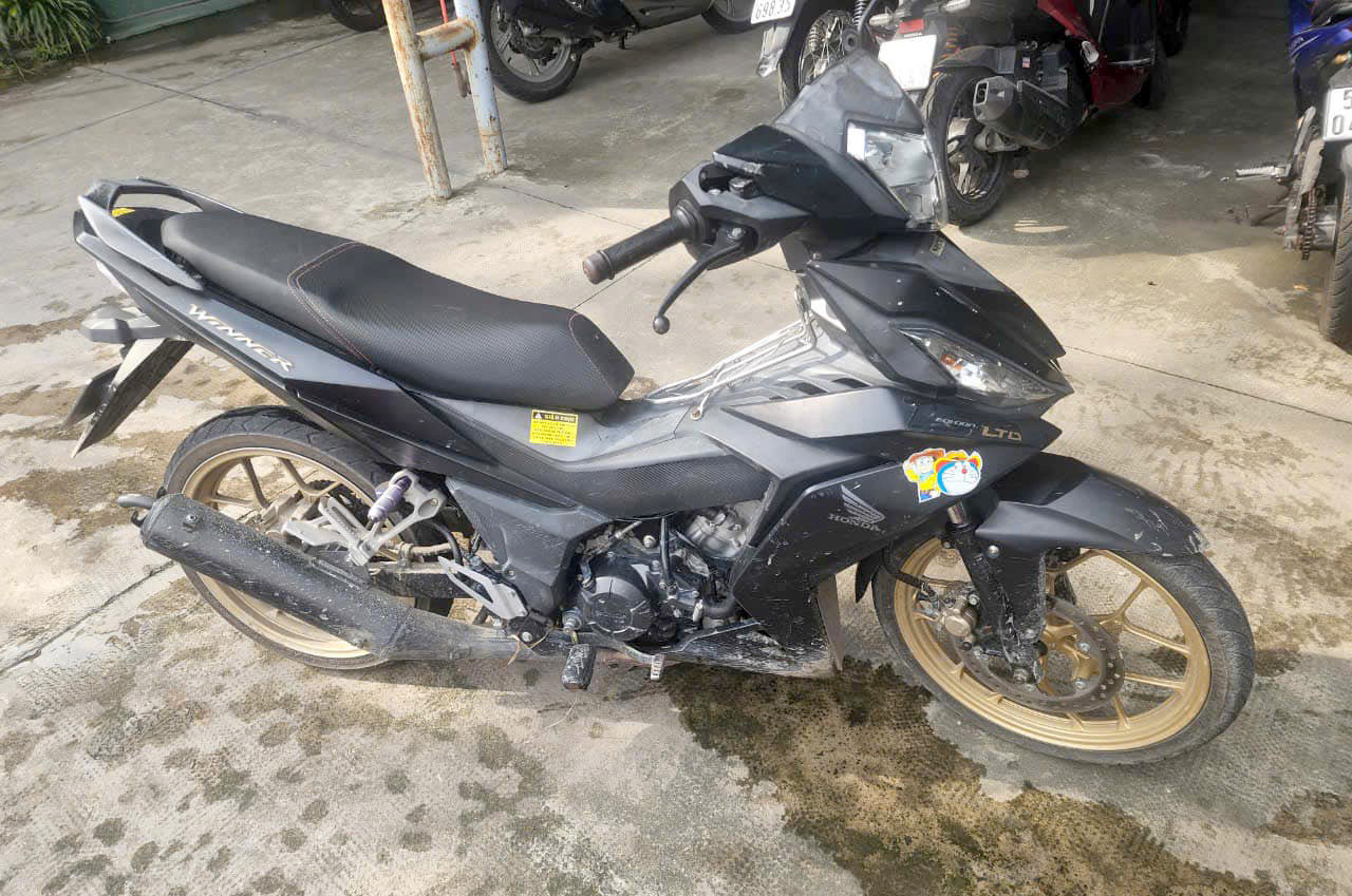 Phương tiện gây án của 2 đối tượng. Ảnh: C.A.