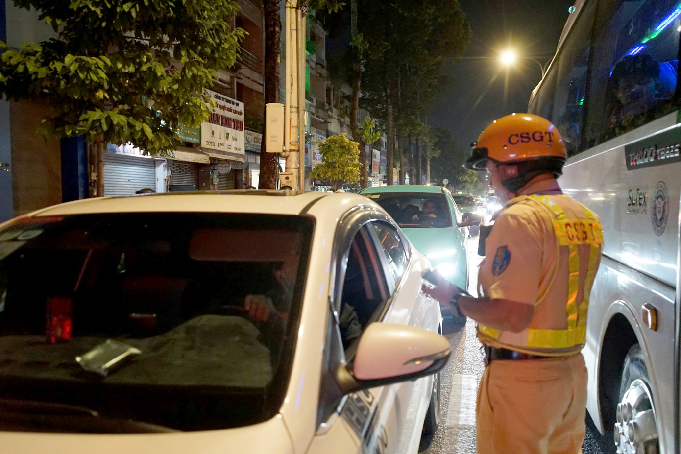 Trong 5 ngày nghỉ Tết nguyên đán, lực lượng CSGT TPHCM chưa phát hiện trường hợp lái xe ô tô vi phạm nồng độ cồn. Ảnh: C.A.