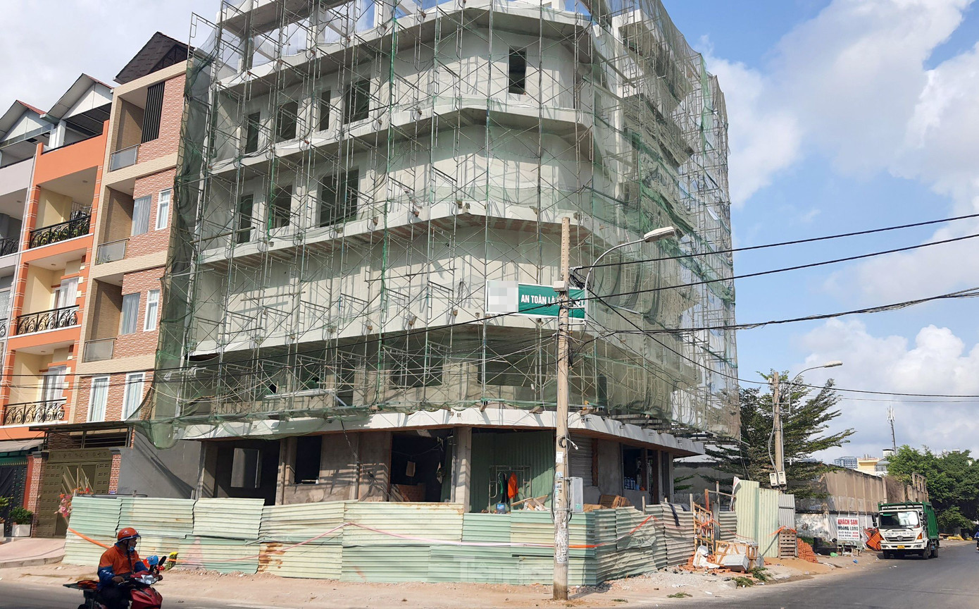 Công trình nhà ở xảy ra vụ việc. Ảnh: Hoàng Thuận. Công trình nhà ở xảy ra vụ việc. Ảnh: Hoàng Thuận.