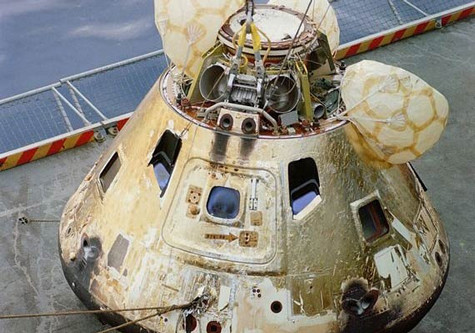 Phi hành đoàn của tàu Apollo-8 trong boong này trước lúc khỏi hành. Ảnh: NASA