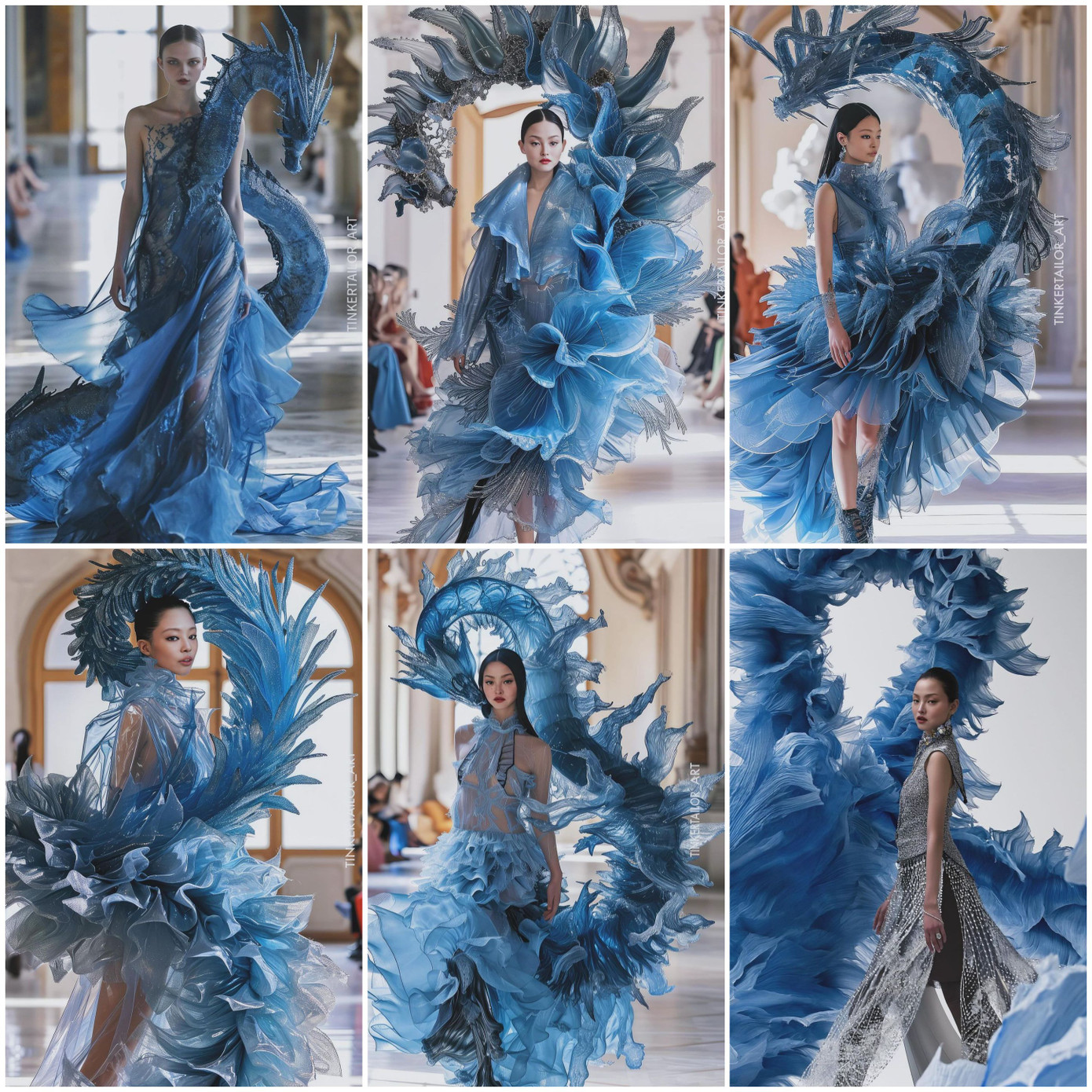 Càng xem càng mê mẩn những thiết kế này. (Ảnh: @tinkertailorart)