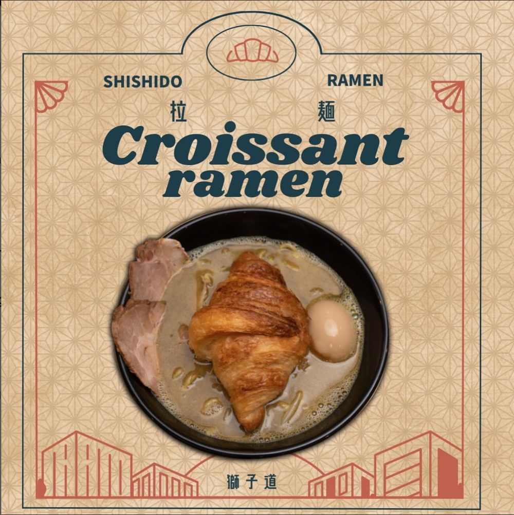 Món Ramen Croissant từng &quot;gây bão&quot; tại Malaysia. (Ảnh: @menya_shishido)