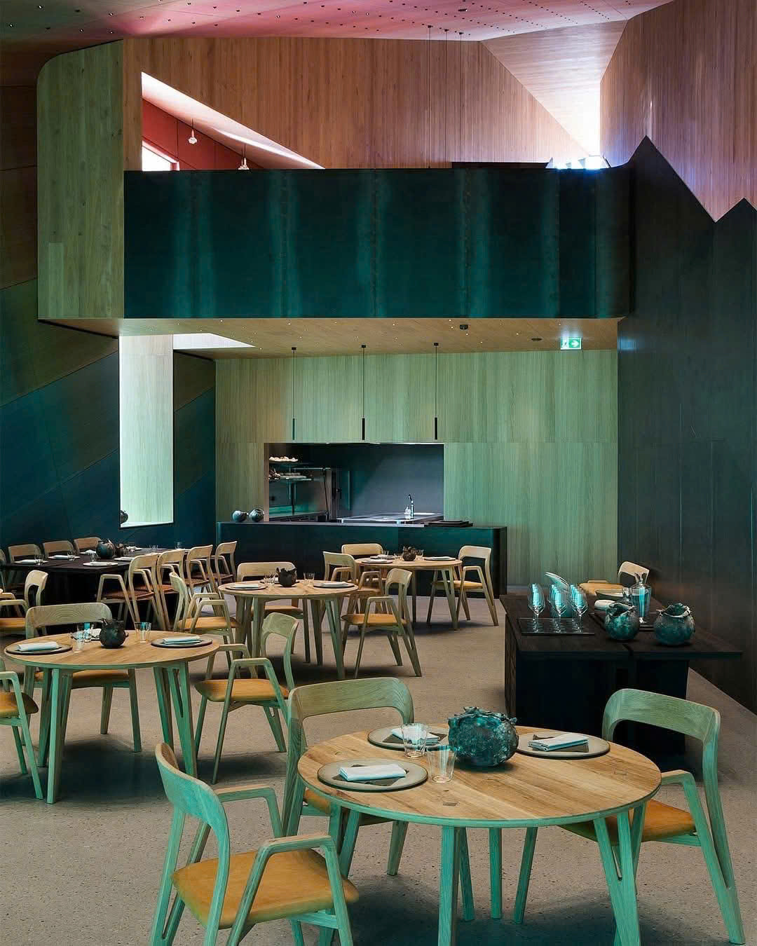 Khu vực ăn uống với sức chứa 40 người tại nhà hàng. (Ảnh: Inger Marie Grini/Bo Bedre Norge)