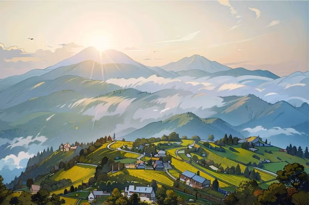 Hà Giang trong thế giới Anime "xinh lung linh". (Ảnh: Phùng Quang Huy)