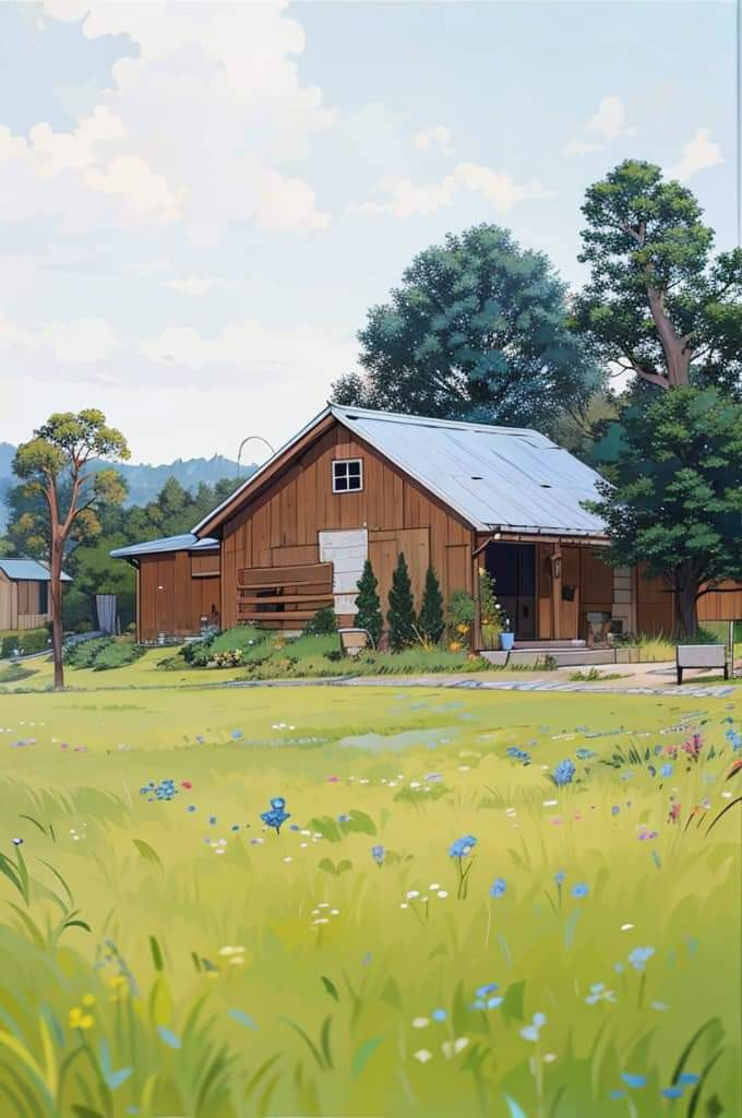 Bức ảnh tại một nông trại ở Đà Lạt trong thế giới Anime. (Ảnh: Thôn 13) Bức ảnh tại một nông trại ở Đà Lạt trong thế giới Anime. (Ảnh: Thôn 13)