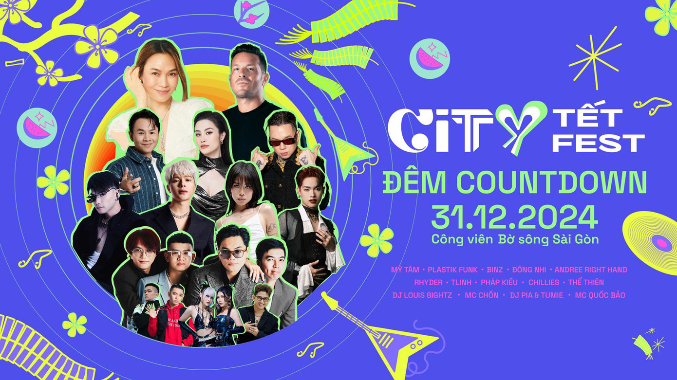 Chương trình đón Giao thừa quy tụ dàn sao nổi tiếng. (Ảnh: City Tết Fest)