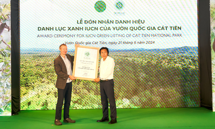 Cát Tiên là Vườn Quốc gia đầu tiên ở Việt Nam đạt danh hiệu Danh lục Xanh của IUCN. (Ảnh: USAID Biodiversity Conservation - VFBC/ WWF - Việt Nam) Cát Tiên là Vườn Quốc gia đầu tiên ở Việt Nam đạt danh hiệu Danh lục Xanh của IUCN. (Ảnh: USAID Biodiversity Conservation - VFBC/ WWF - Việt Nam)