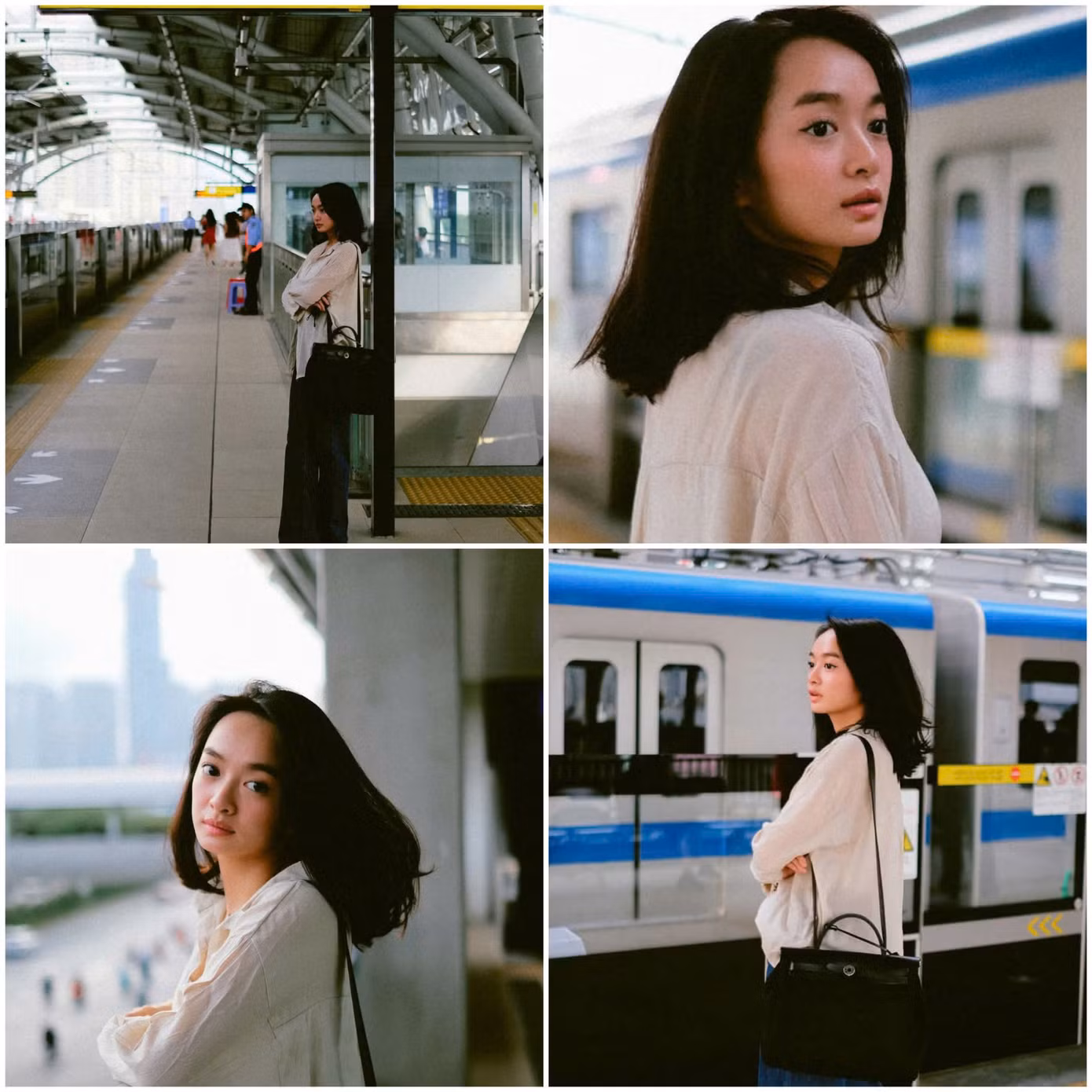 Bộ ảnh check-in với tuyến Metro số 1 của Kaity Nguyễn khiến netizen mê mẩn. Ảnh: FBNV