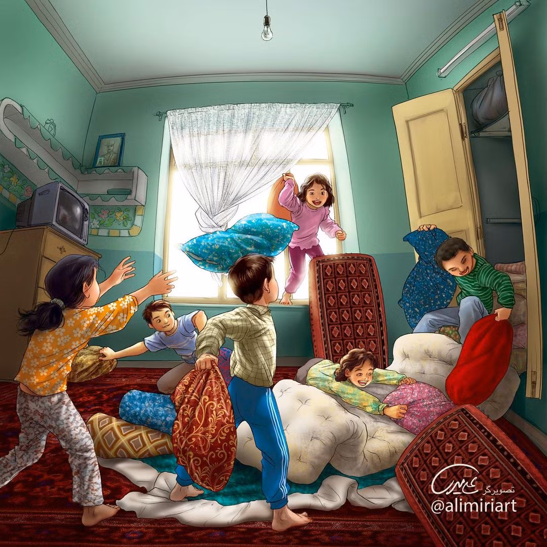 Những chiến binh nhí với khẩu hiệu "còn thở là còn chiến". (Ảnh: alimiriart)