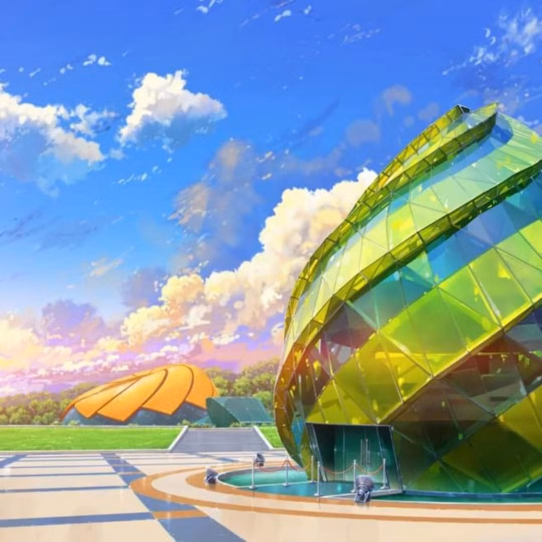 Quảng trường Đà Lạt theo phong cách Anime. (Phùng Quang Huy)