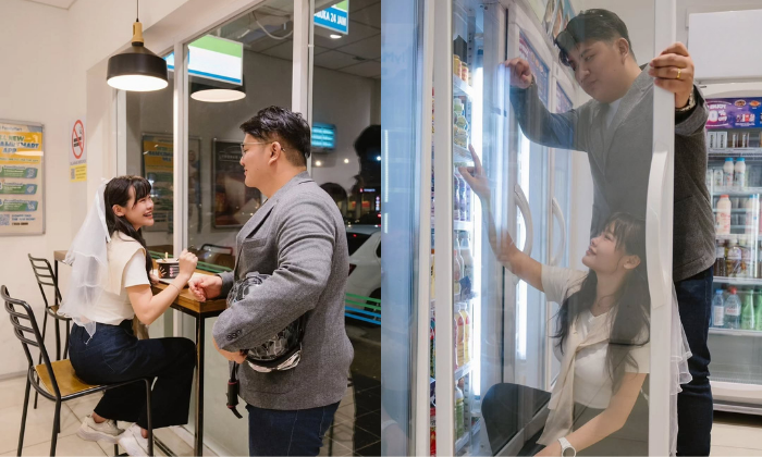 Bộ ảnh cưới và chuyện tình của cặp đôi khiến cộng đồng mạng ngỡ như cảnh trong những bộ phim xứ Hàn. (Ảnh: @xiang_ying99)