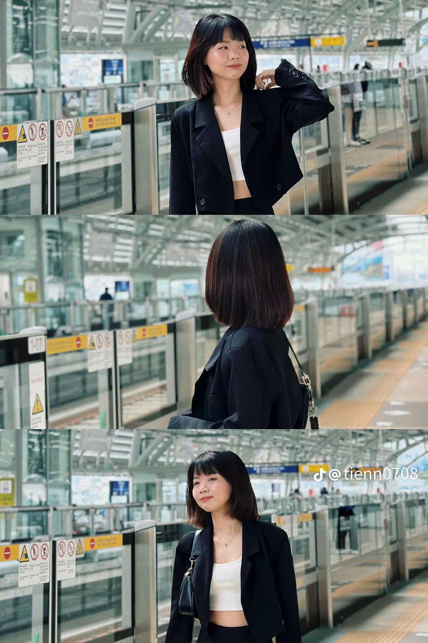 Một trong những góc check-in đặc trưng khi di chuyển bằng tàu điện Metro. Ảnh: @tienn0708 Một trong những góc check-in đặc trưng khi di chuyển bằng tàu điện Metro. Ảnh: @tienn0708