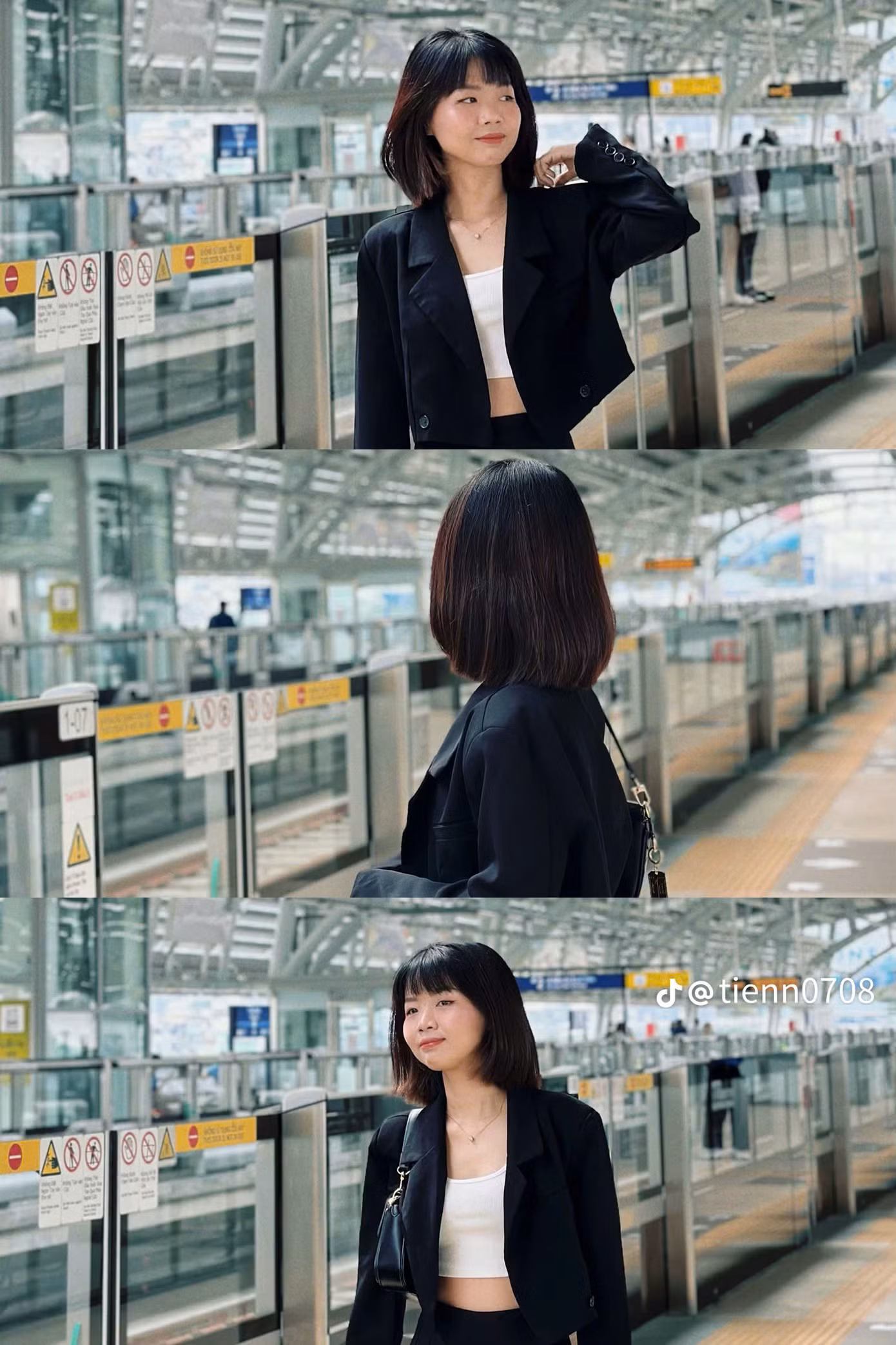 Một trong những góc check-in đặc trưng khi di chuyển bằng tàu điện Metro. Ảnh: @tienn0708