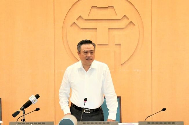 Chủ tịch UBND thành phố Hà Nội Trần Sỹ Thanh kết luận cuộc họp. Ảnh: PV