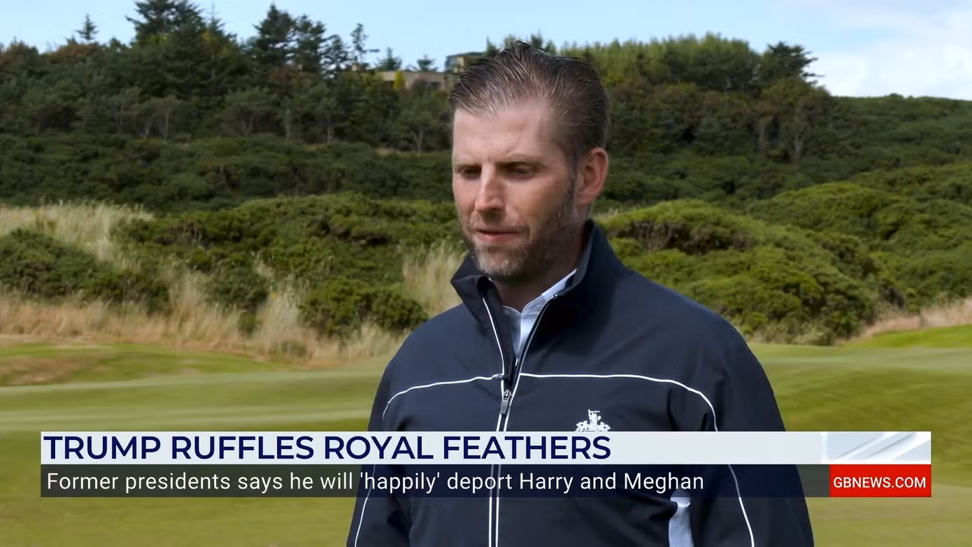Eric Trump chỉ trích Harry và Meghan trong cuộc phỏng vấn trên GB News.