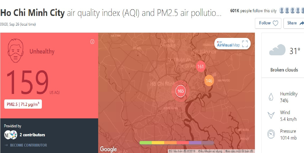 TPHCM 'bác' thông tin khói bụi mù mịt do cháy rừng ở Indonesia ảnh 2