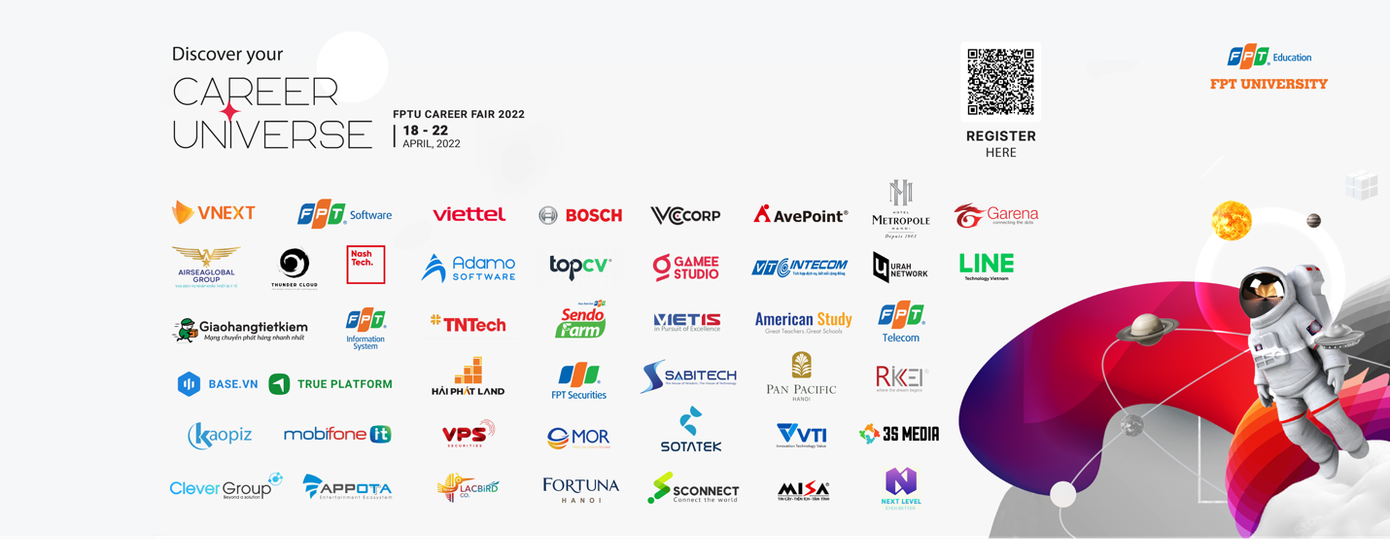 Danh sách các doanh nghiệp sẽ tham gia chuỗi sự kiện FPTU Career Fair 2022