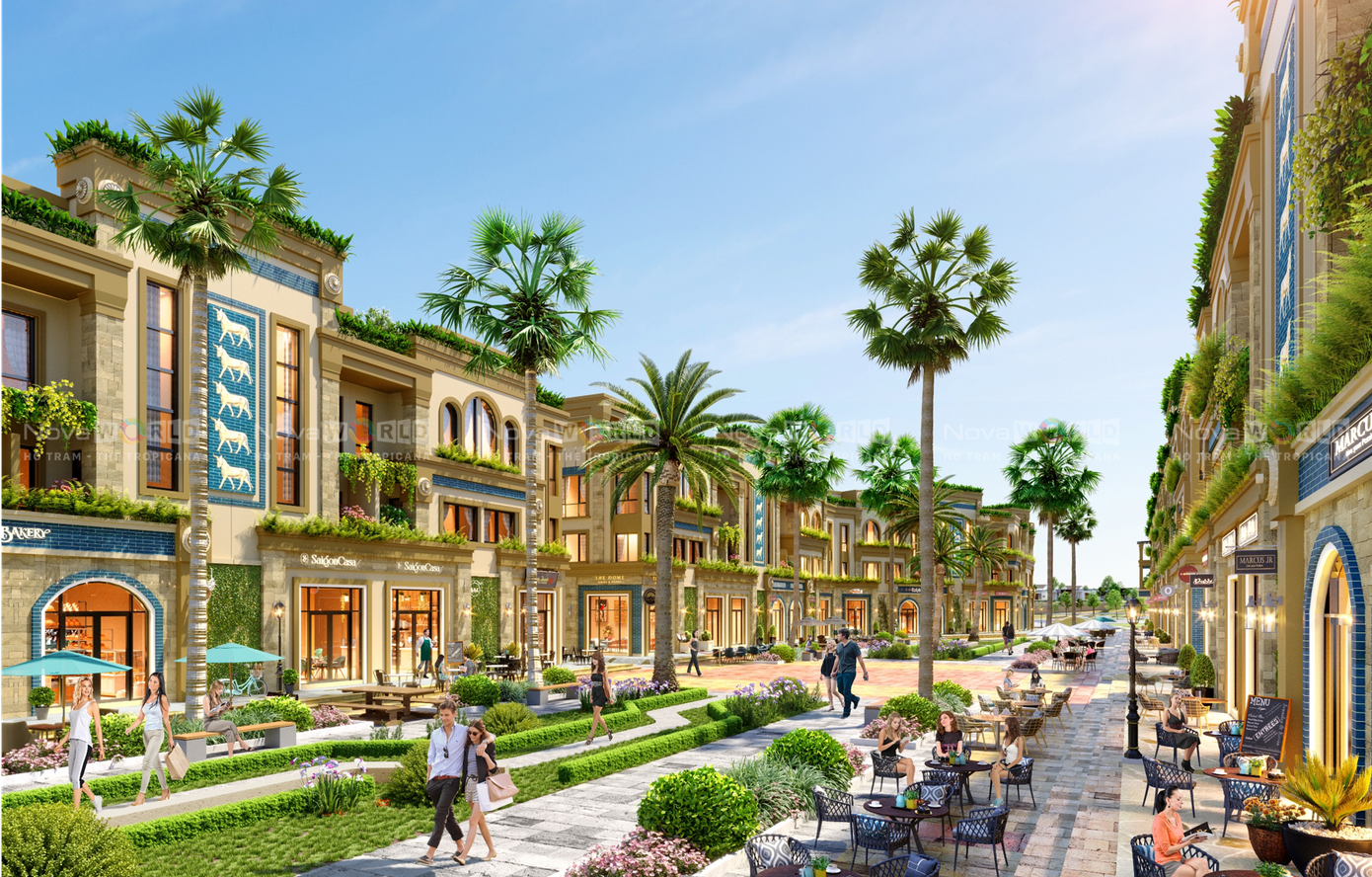 Phối cảnh shophouse Babylon với số lượng giới hạn tại NovaWorld Ho Tram